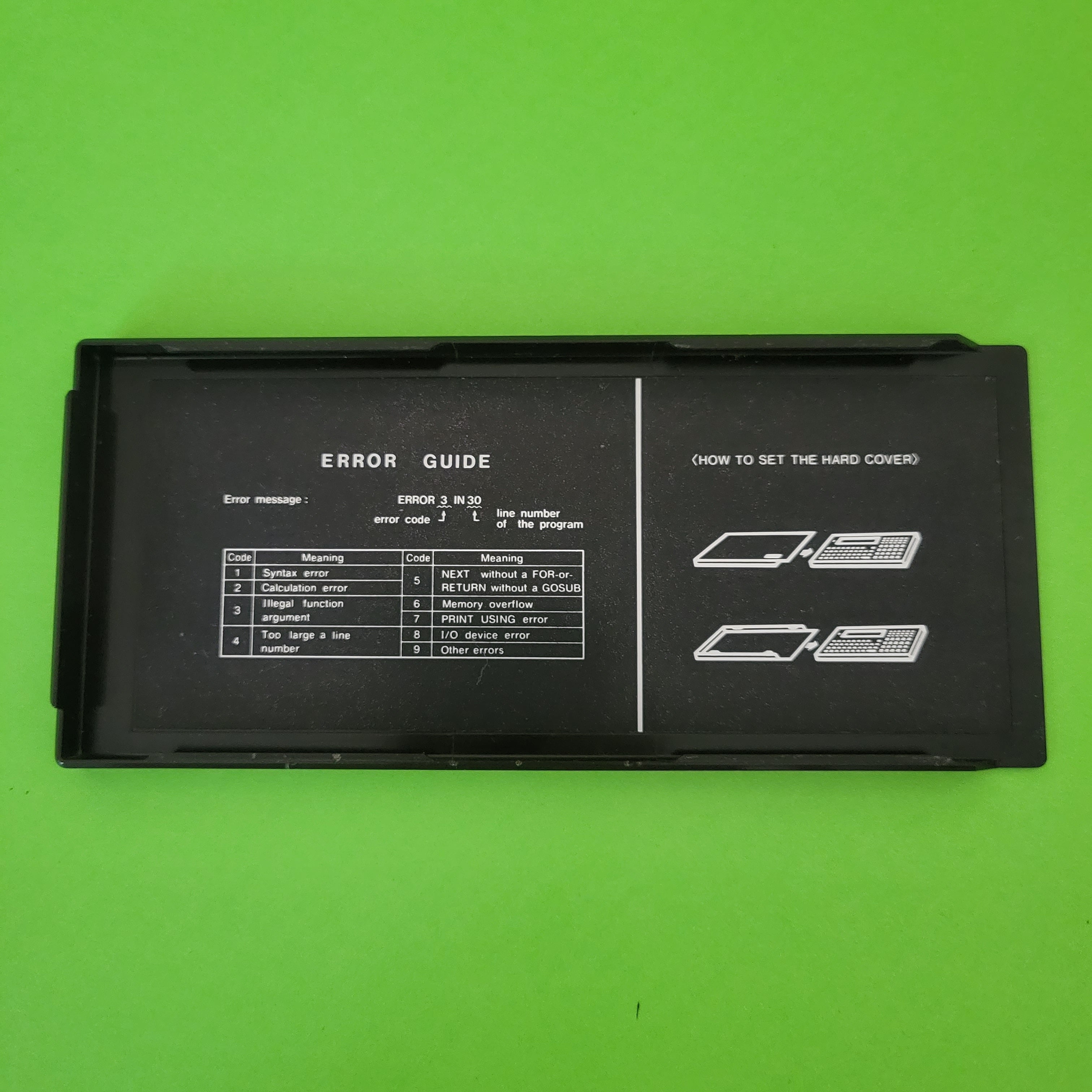 An image of the back of the case of a Sharp PC-1401 Pocket PC